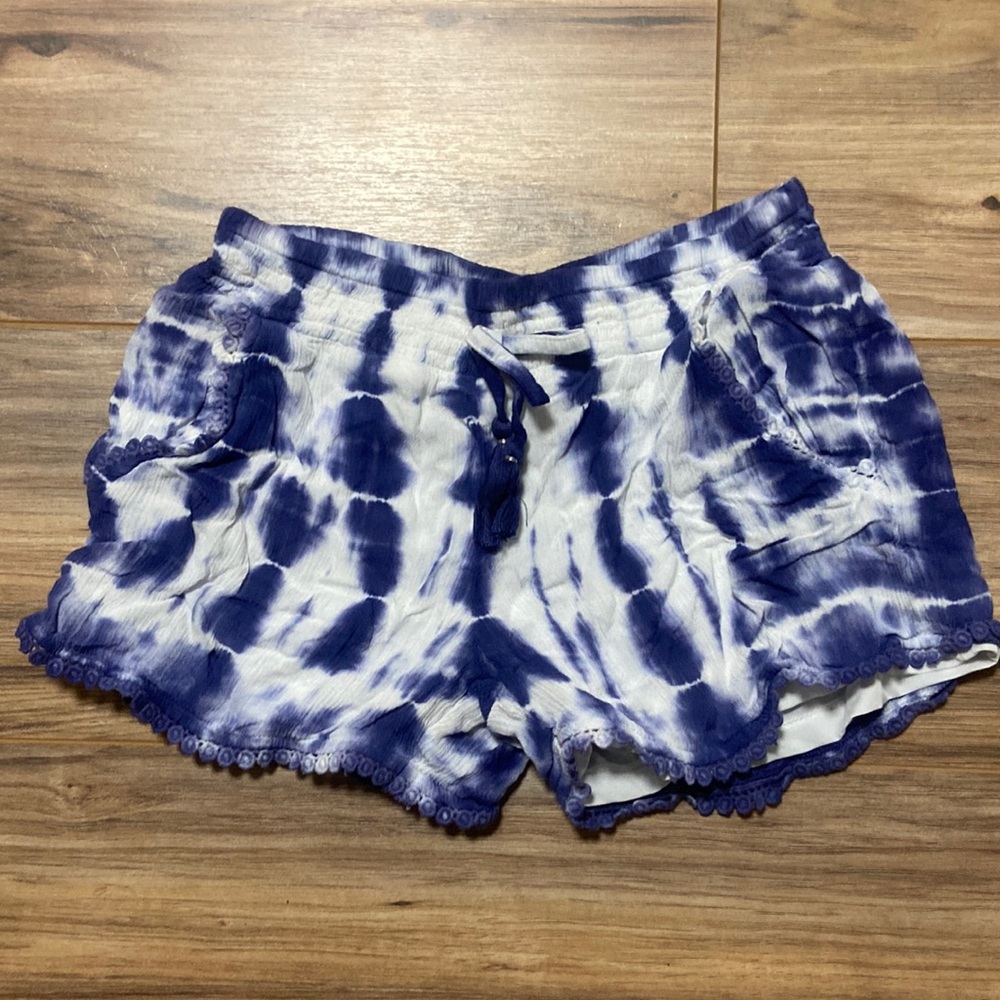 Justice Blue Tie-Dye Shorts